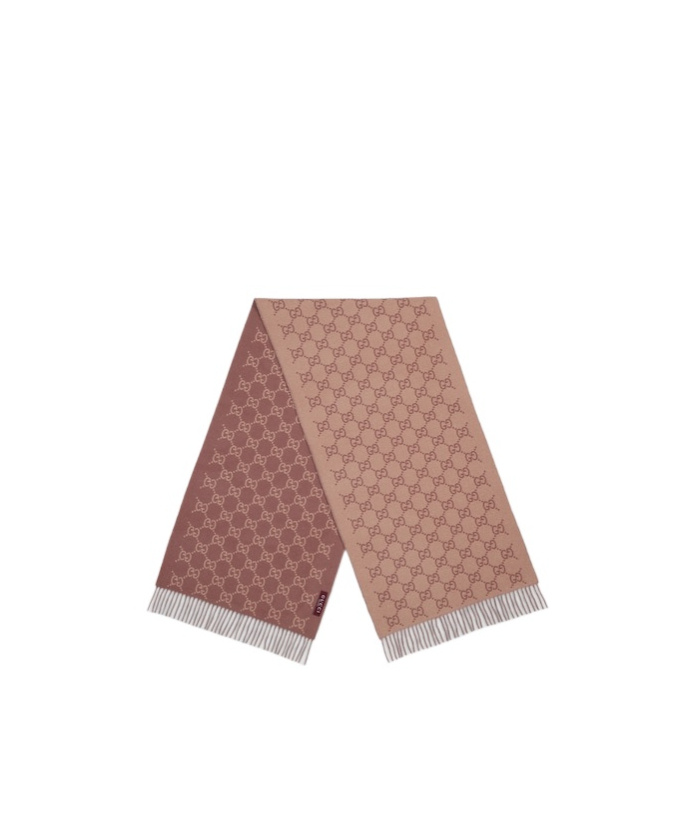 Gucci Gg Cashmere Shawl In Nude
