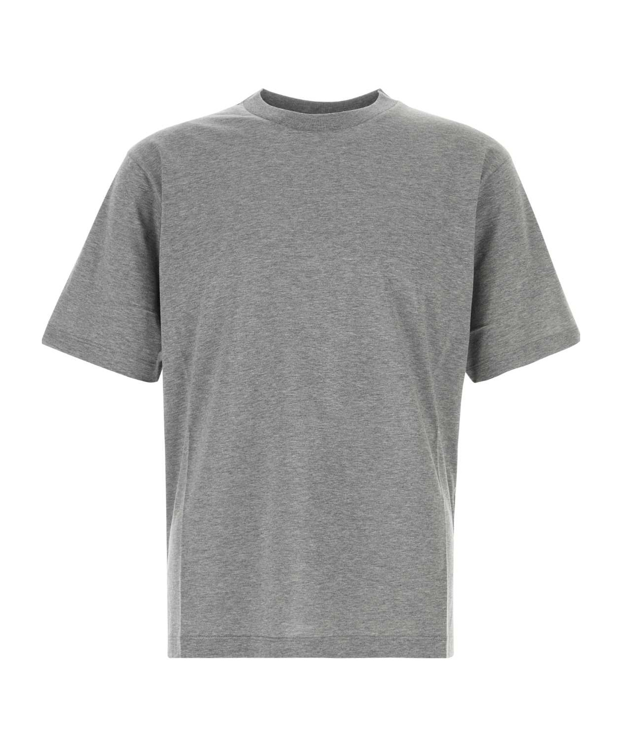 Prada Oversize Crew Neck T-shirt With Squared Silhouette In Gray