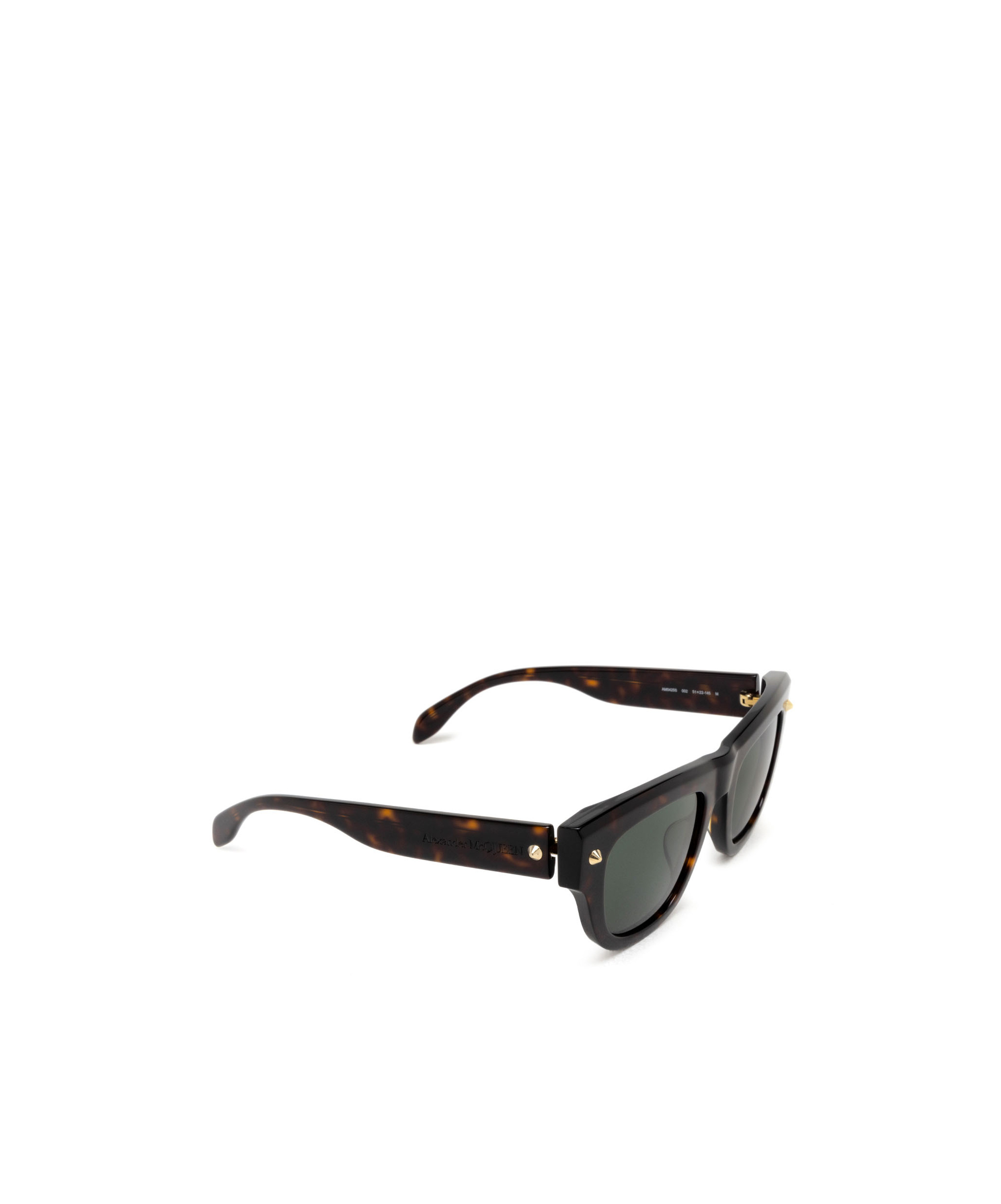 Alexander Mcqueen Stud-detailed Tinted Sunglasses In Green