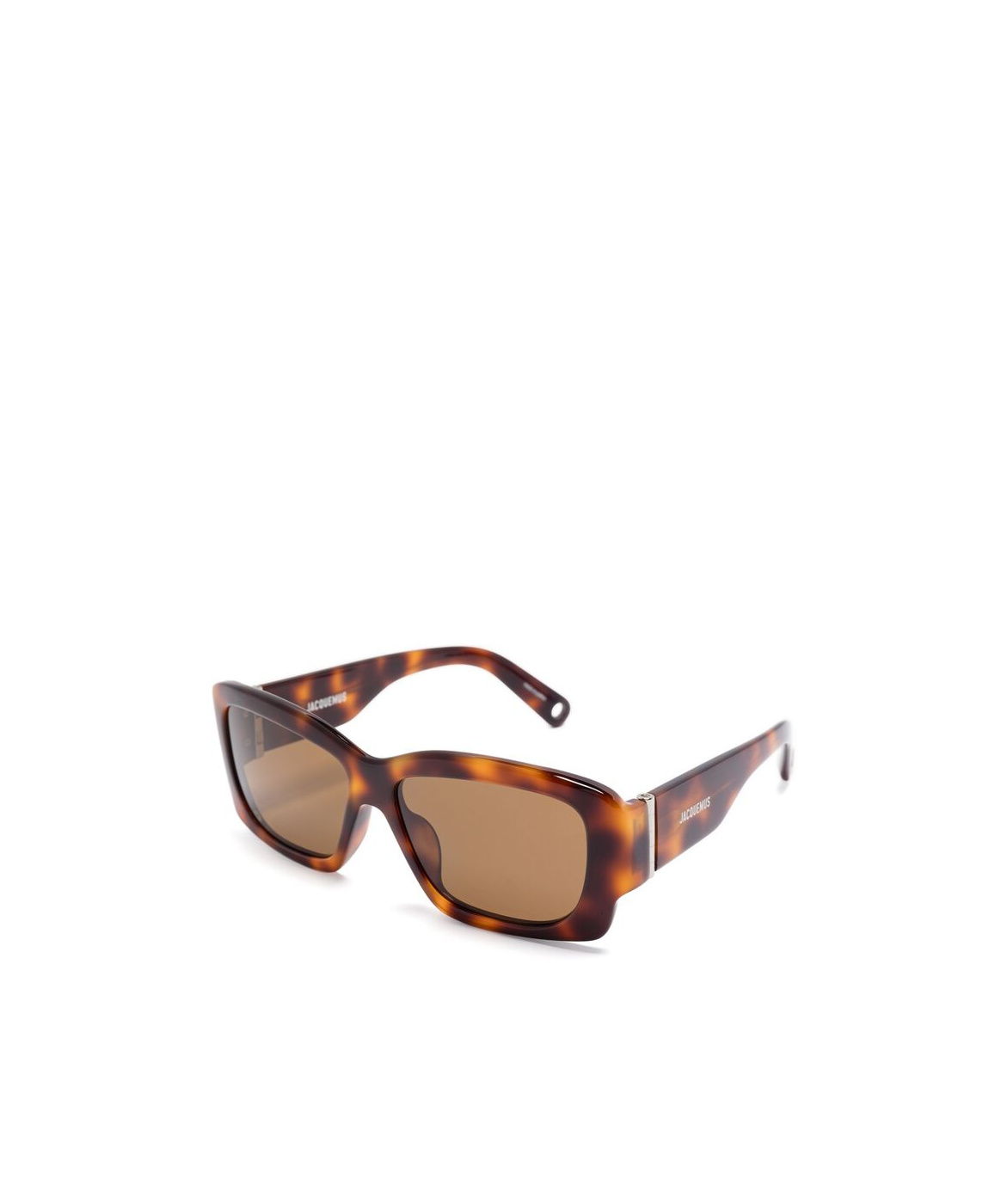 Jacquemus Sunglasses With Animal-print Frame And Brown Lenses In Nude