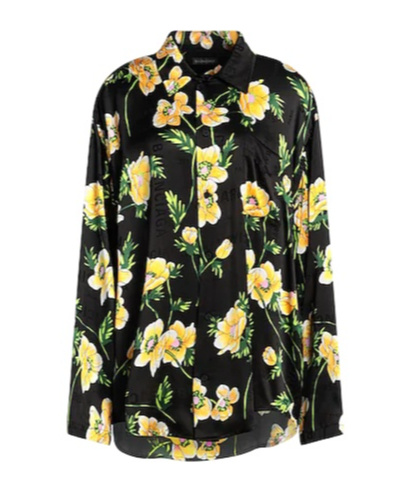 Balenciaga Silk Shirts  Blouses In Black