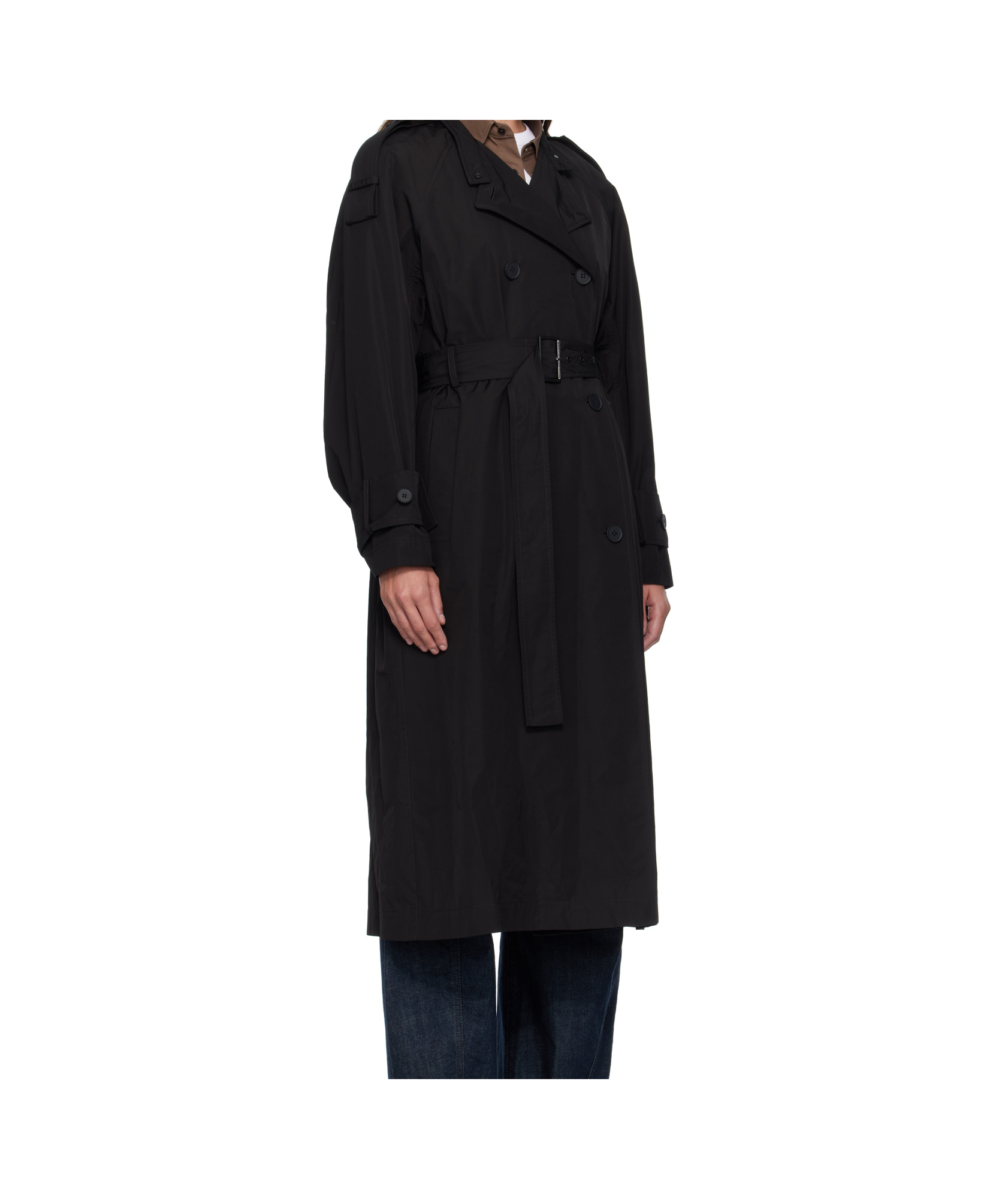 Moncler Long-sleeved Windbreaker In Black