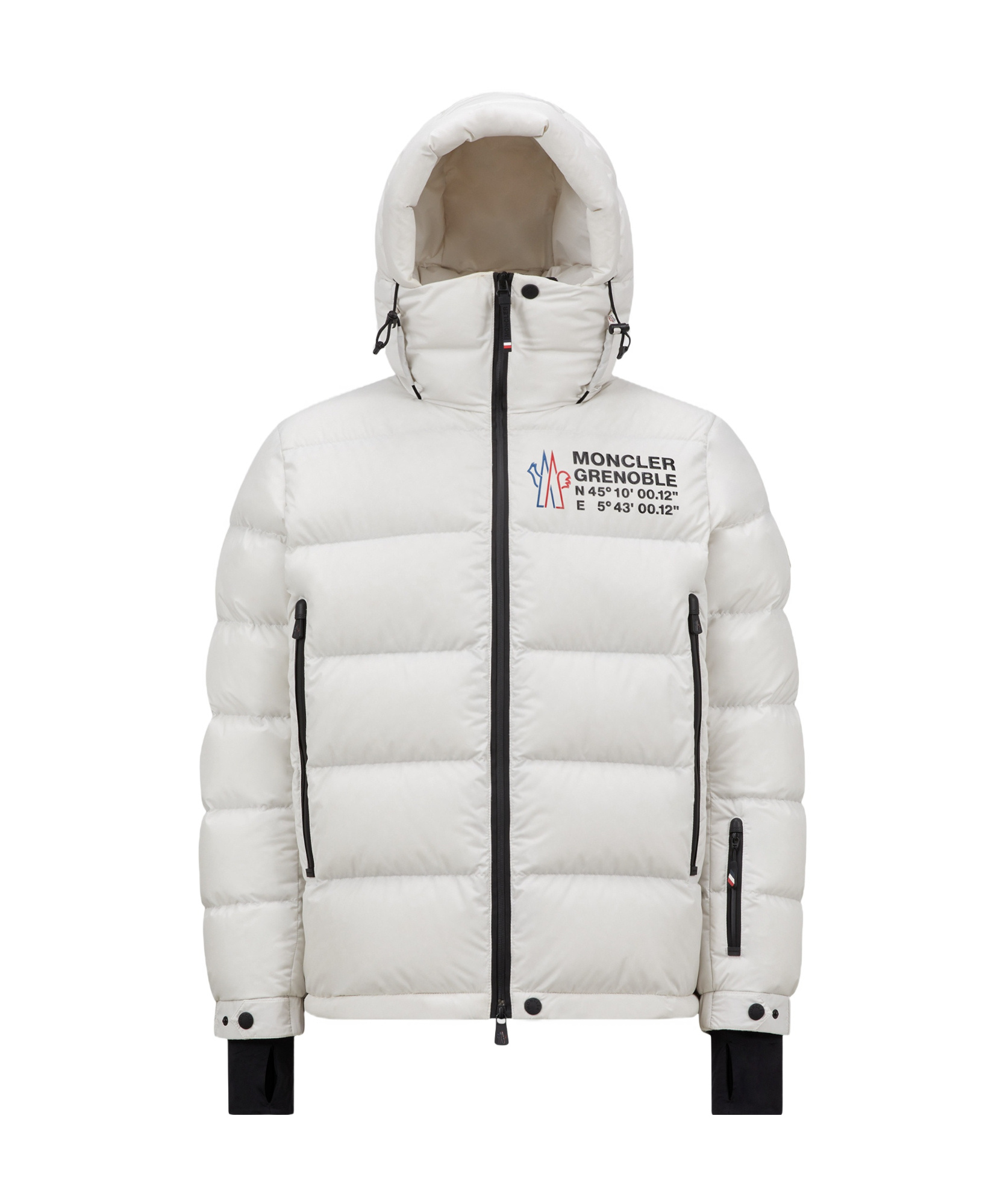 Moncler 'pramint' White Technical Nylon Down Jacket In White