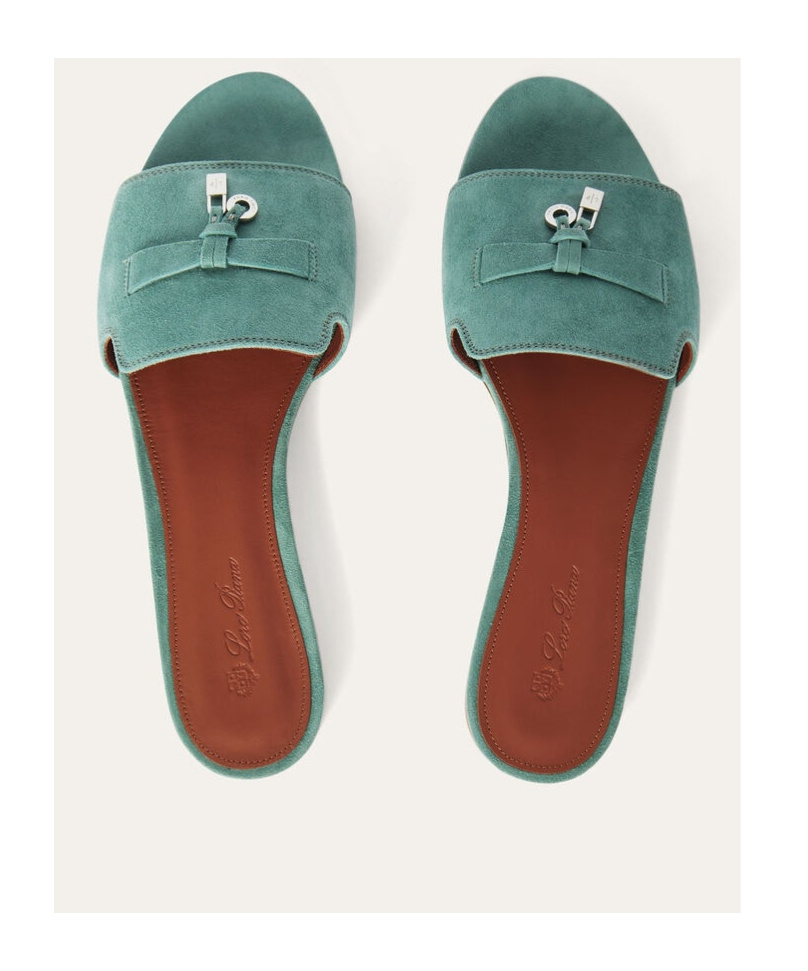 Loro Piana Open-toed Slippers In Green