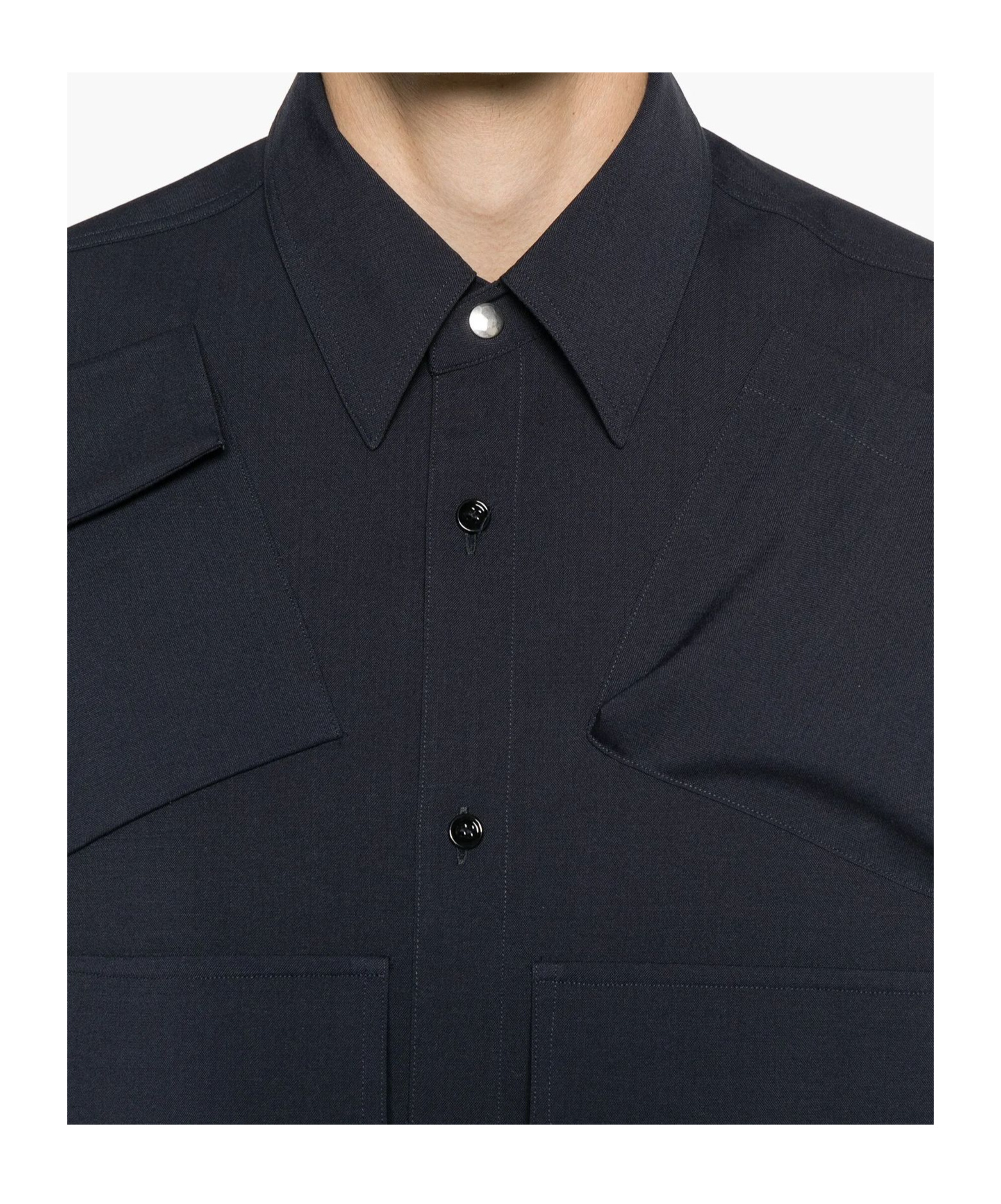 Oamc Troy Shirt In Midnight Blue
