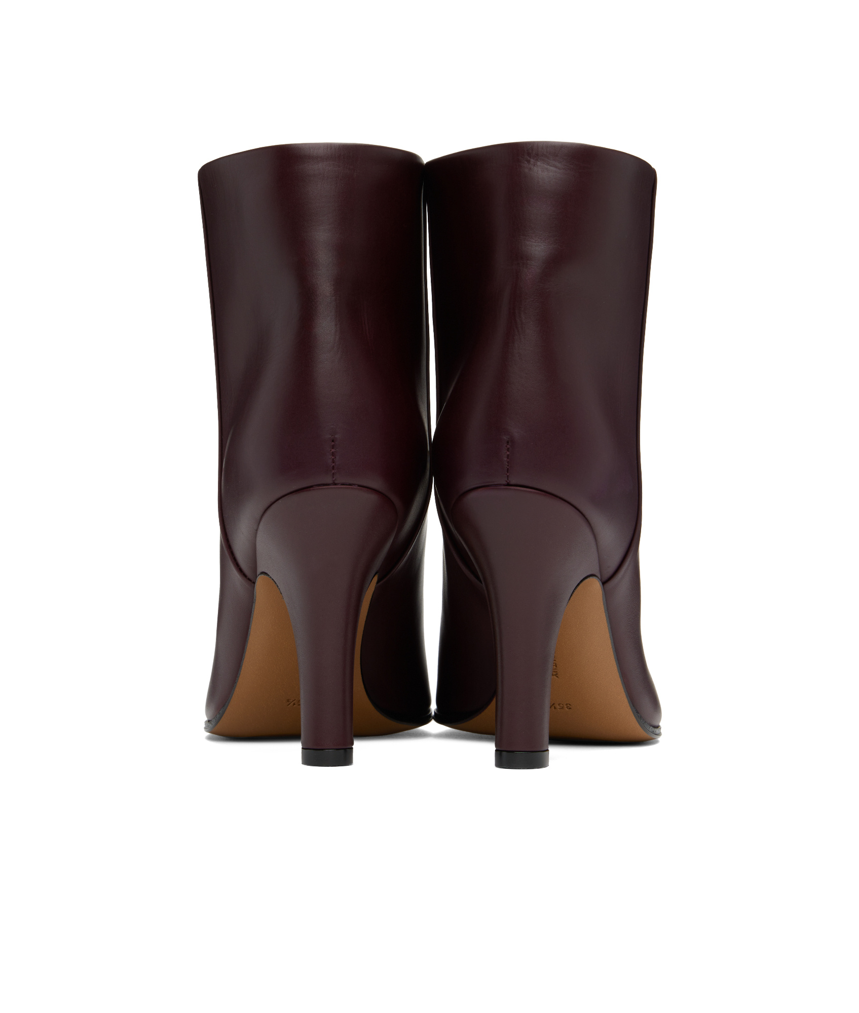The Row Burgundy Prudens Boots In Black