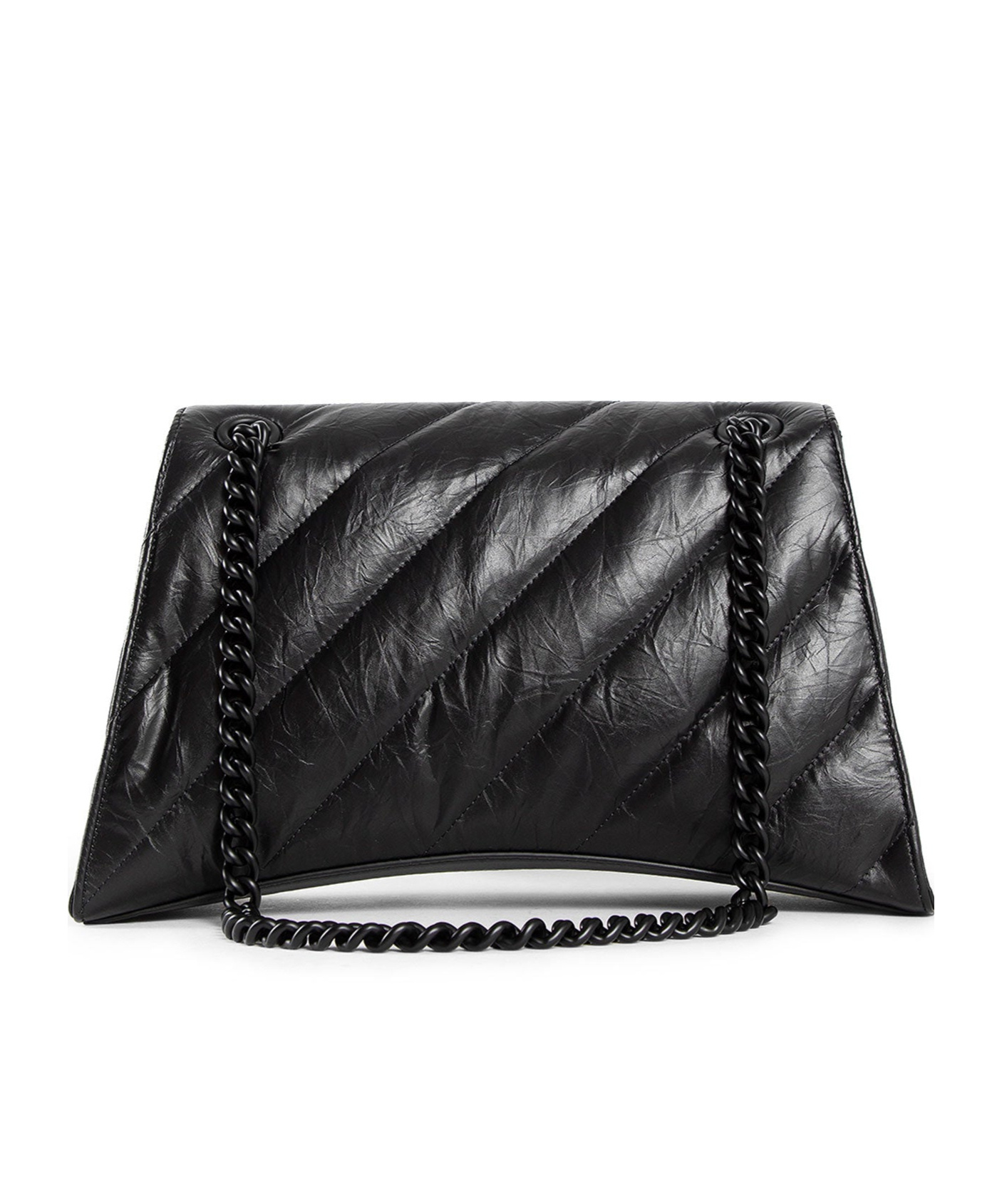 Balenciaga Medium Crush Quilted Leather Shoulder Bag In Black