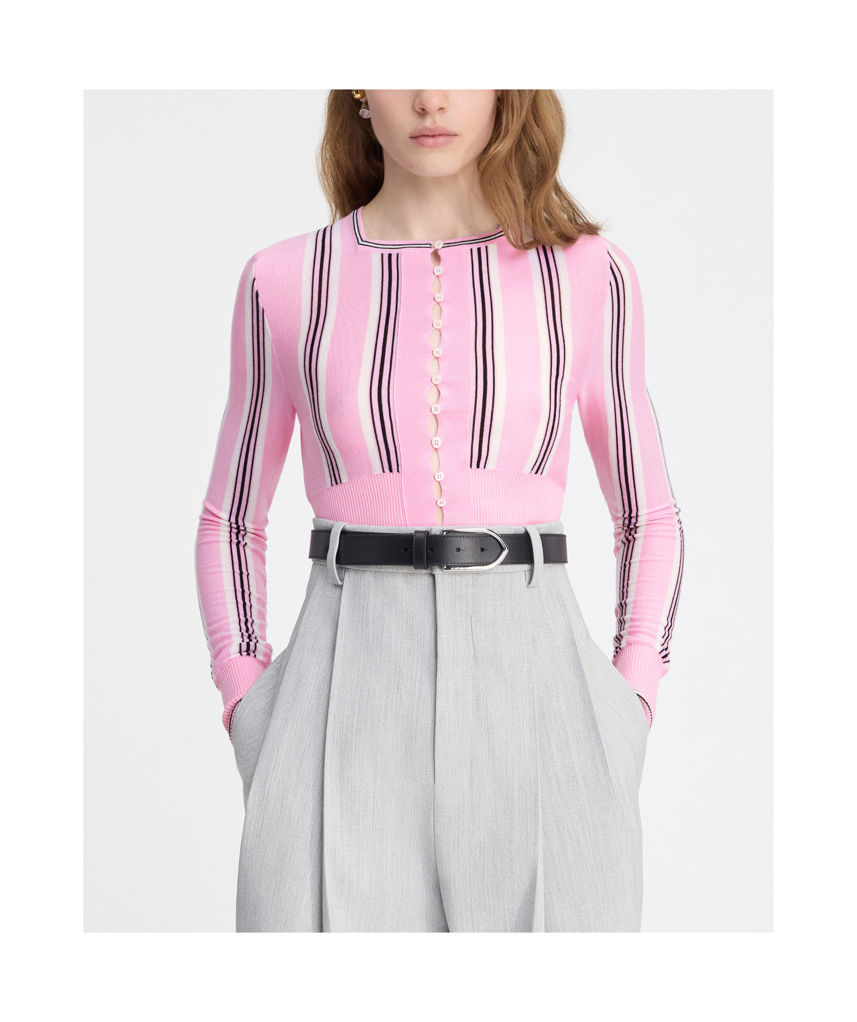 Jacquemus Pink Virgin Wool Le Cardigan Spiaggia Cardigan In Pink