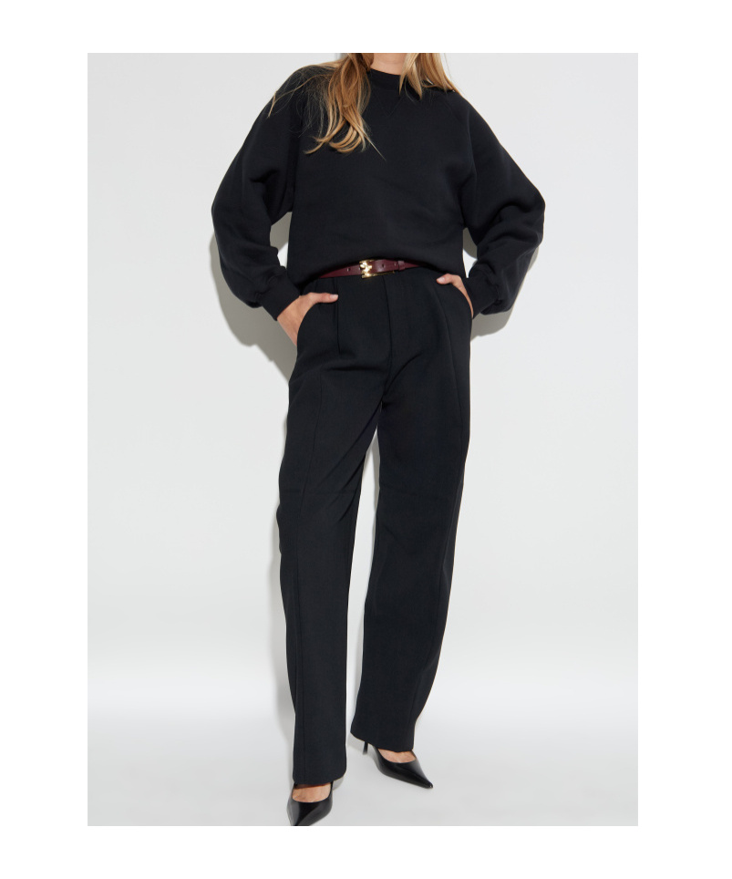 Victoria Beckham Raglan-sleeves Cotton Sweatshirt In Black