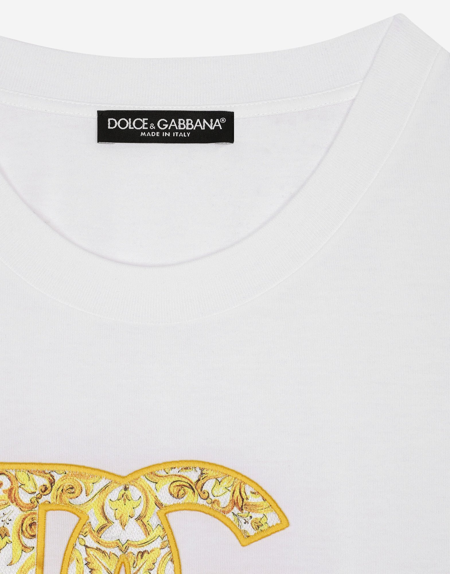 Dolce & Gabbana Patch Logo T-shirt In White