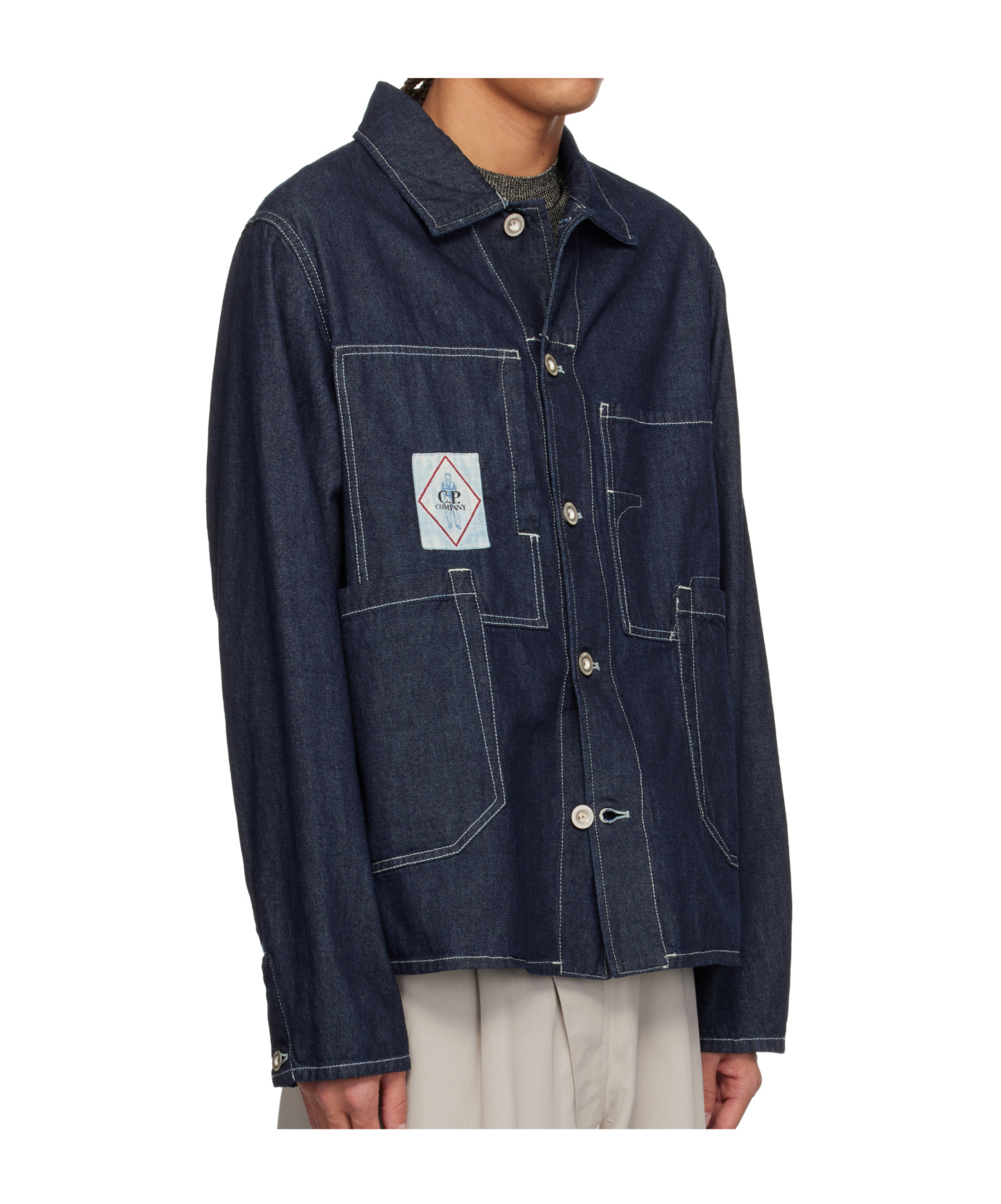 C.p. Company C.p.company Cotton Denim Jacket In Blue