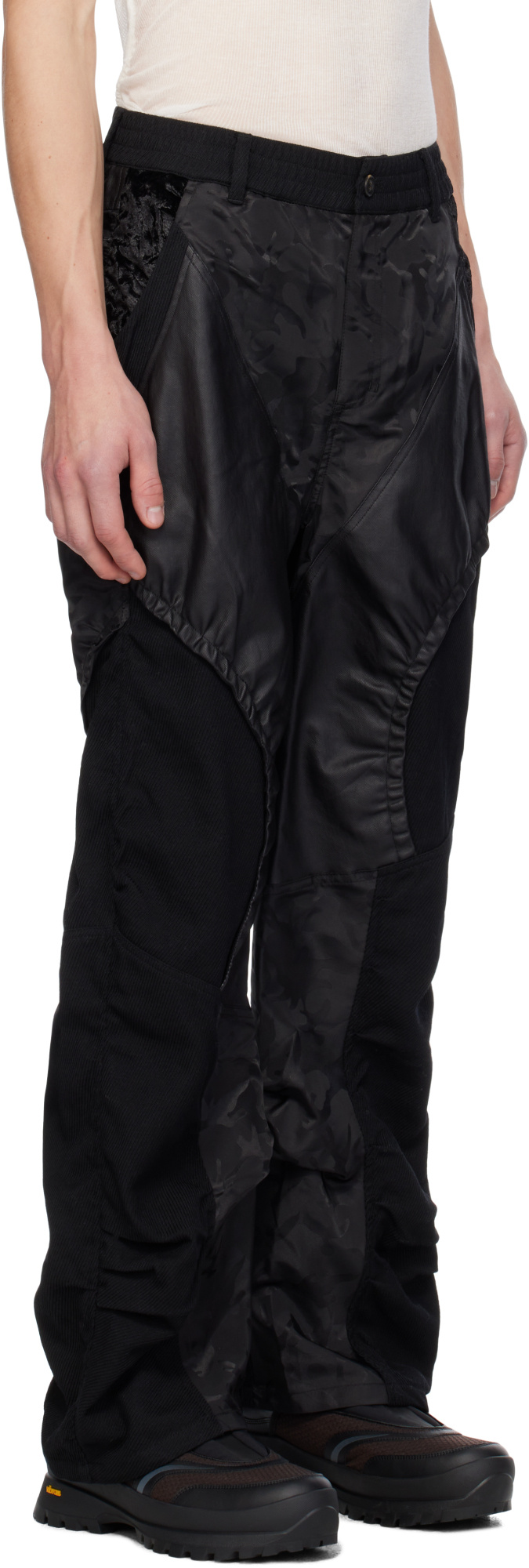 Andersson Bell Flight Mix Trousers In Black