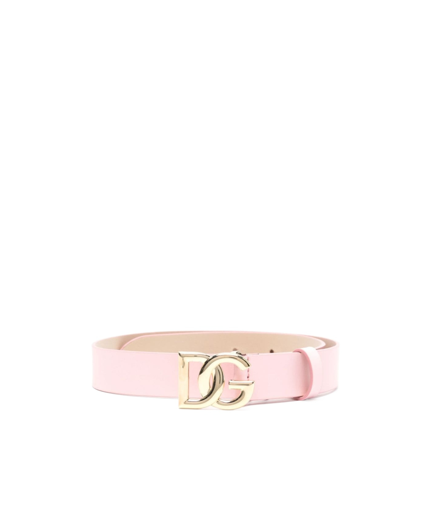 Dolce & Gabbana Logo-buckle Belt In Pink