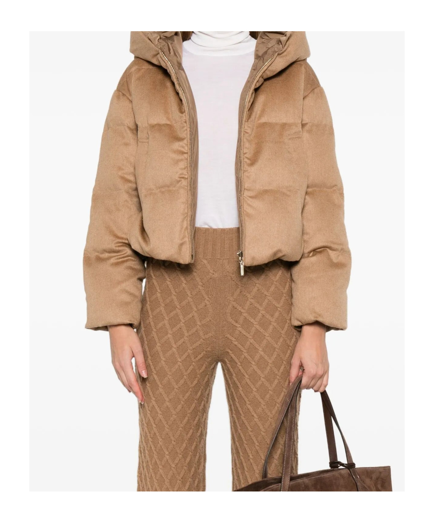 Max Mara Long-sleeved Cotton Jacket In Brown
