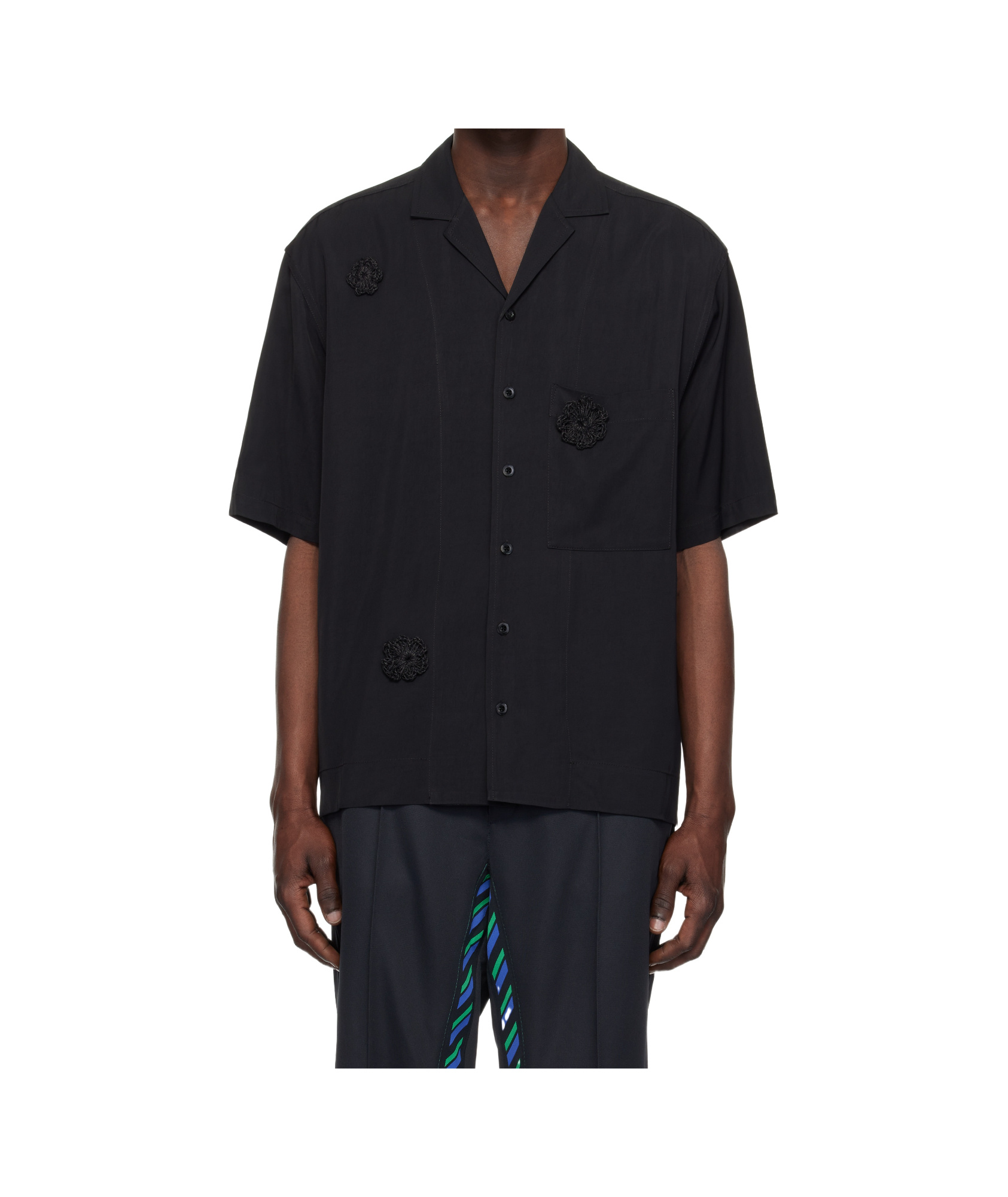 Shop Song For The Mute Floral Patch Shirt
