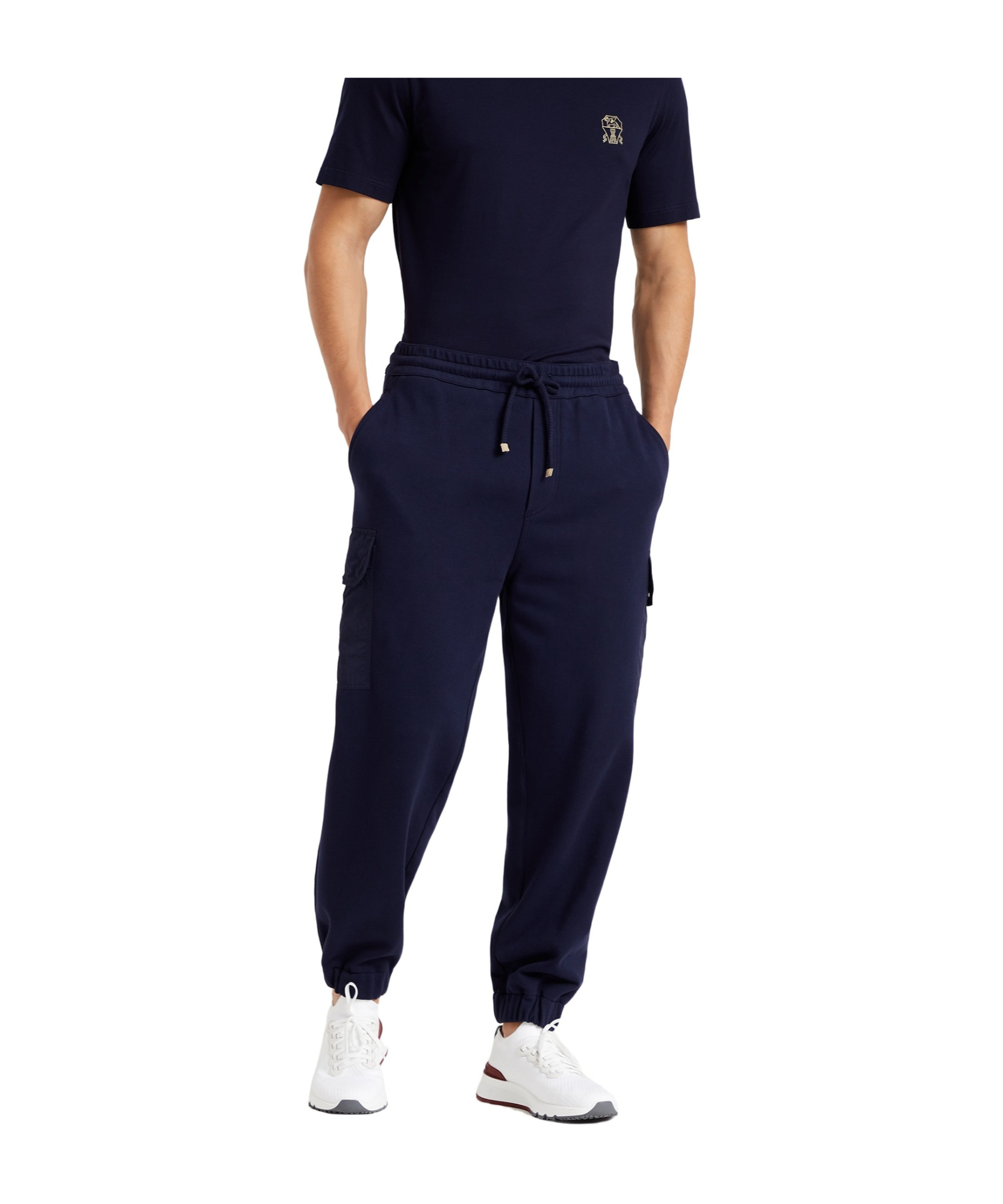 Brunello Cucinelli Straight-leg Cotton-blend Track Pants In Black