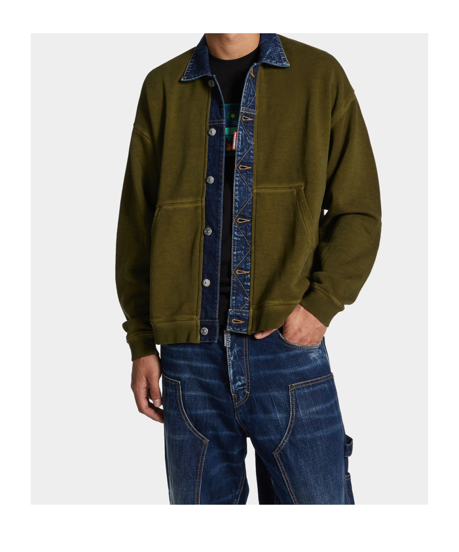 Dsquared2 Supernegative Dyed Relax Fit Cardigan In Green