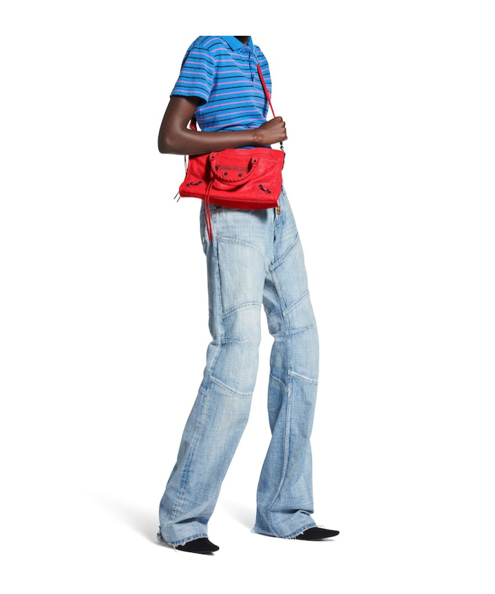 Balenciaga Small Le City Leather Satchel In Red