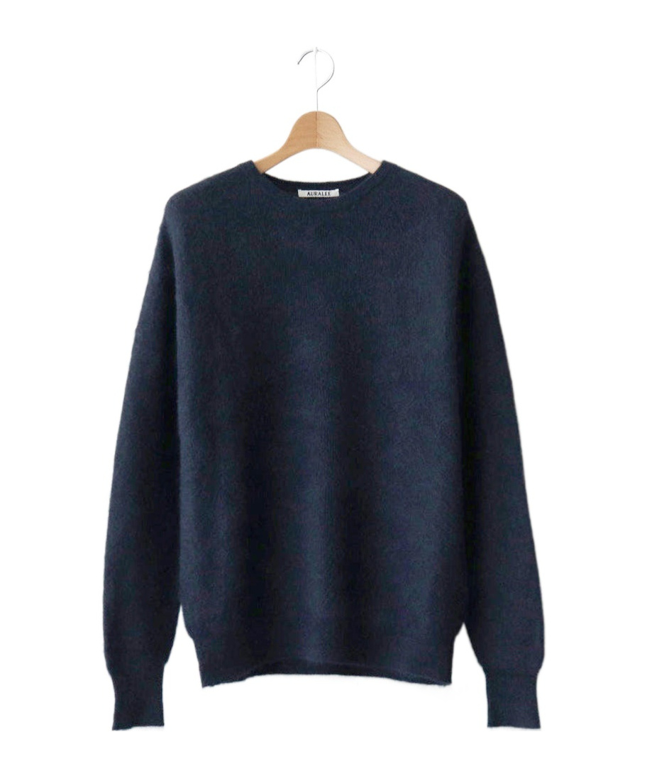 Auralee Long-sleeved Sweater In Black