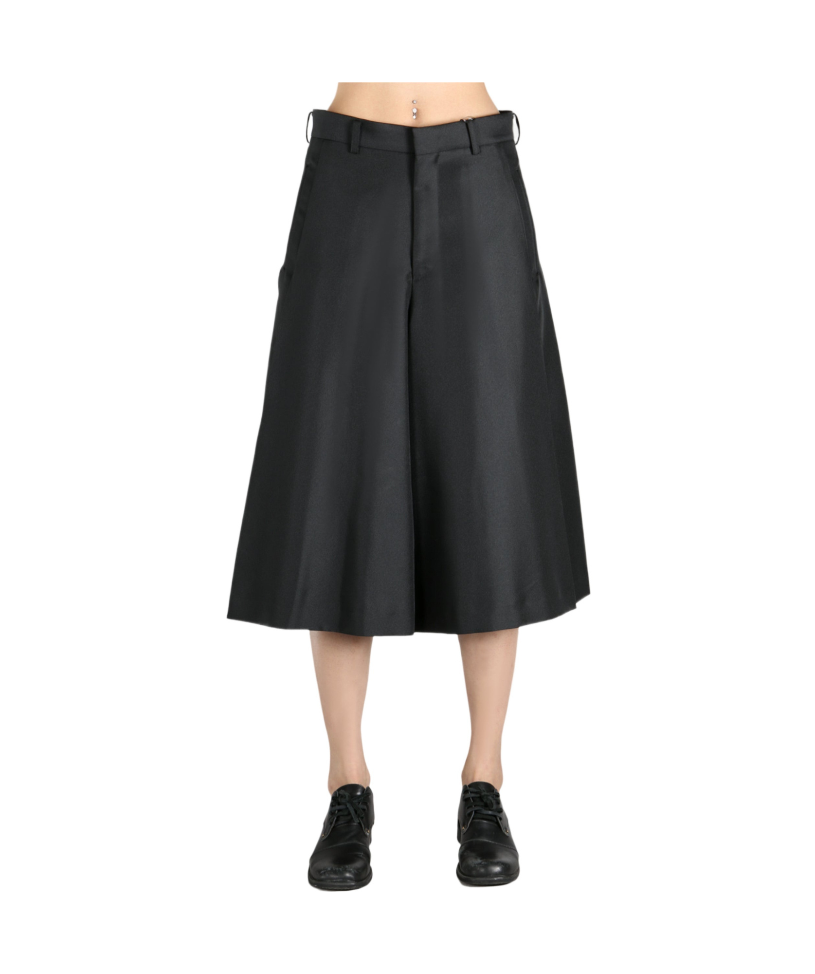 Shop Comme Des Garçons Pleated Skirt In Black