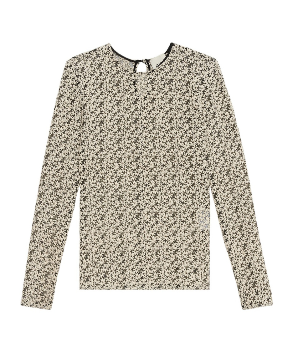 Isabel Marant Soline Embroidered Tulle Top