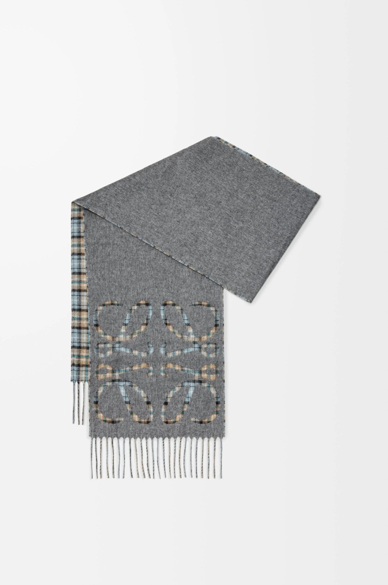Loewe Rectangular Scarf In Blue