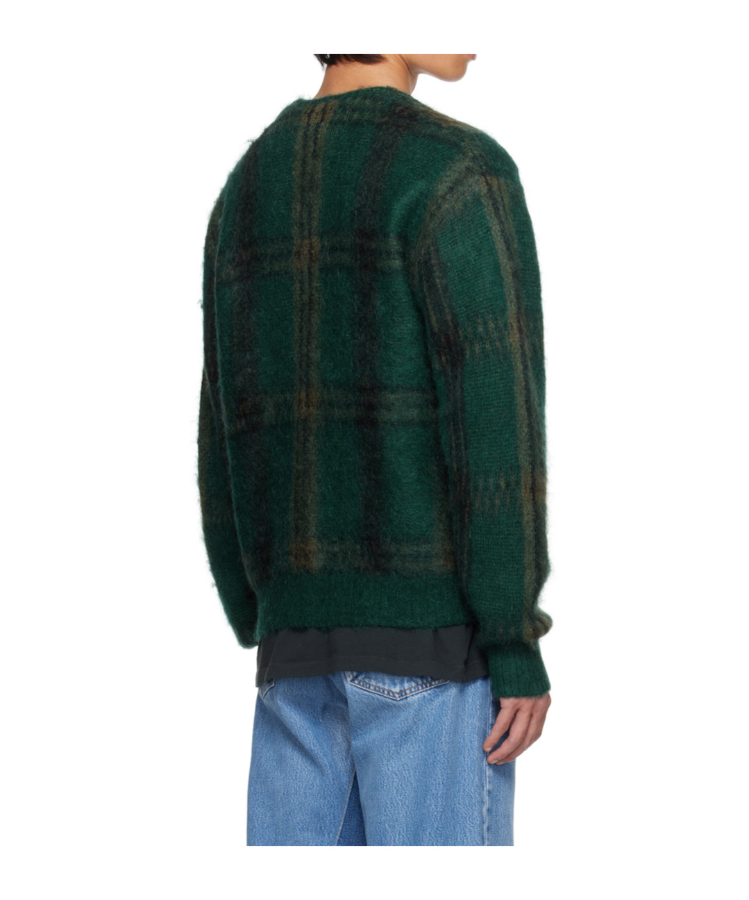 Re/done Jacquard Check Pattern Sweater