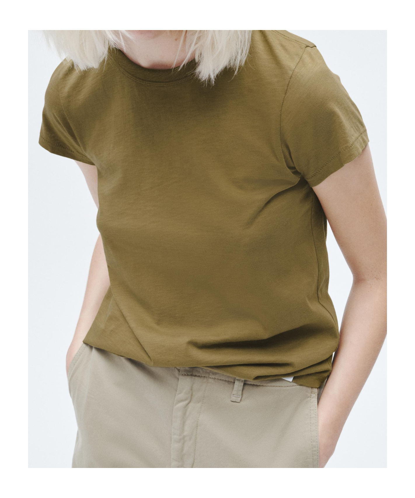 Rag & Bone Short-sleeved T-shirt In Military Olive