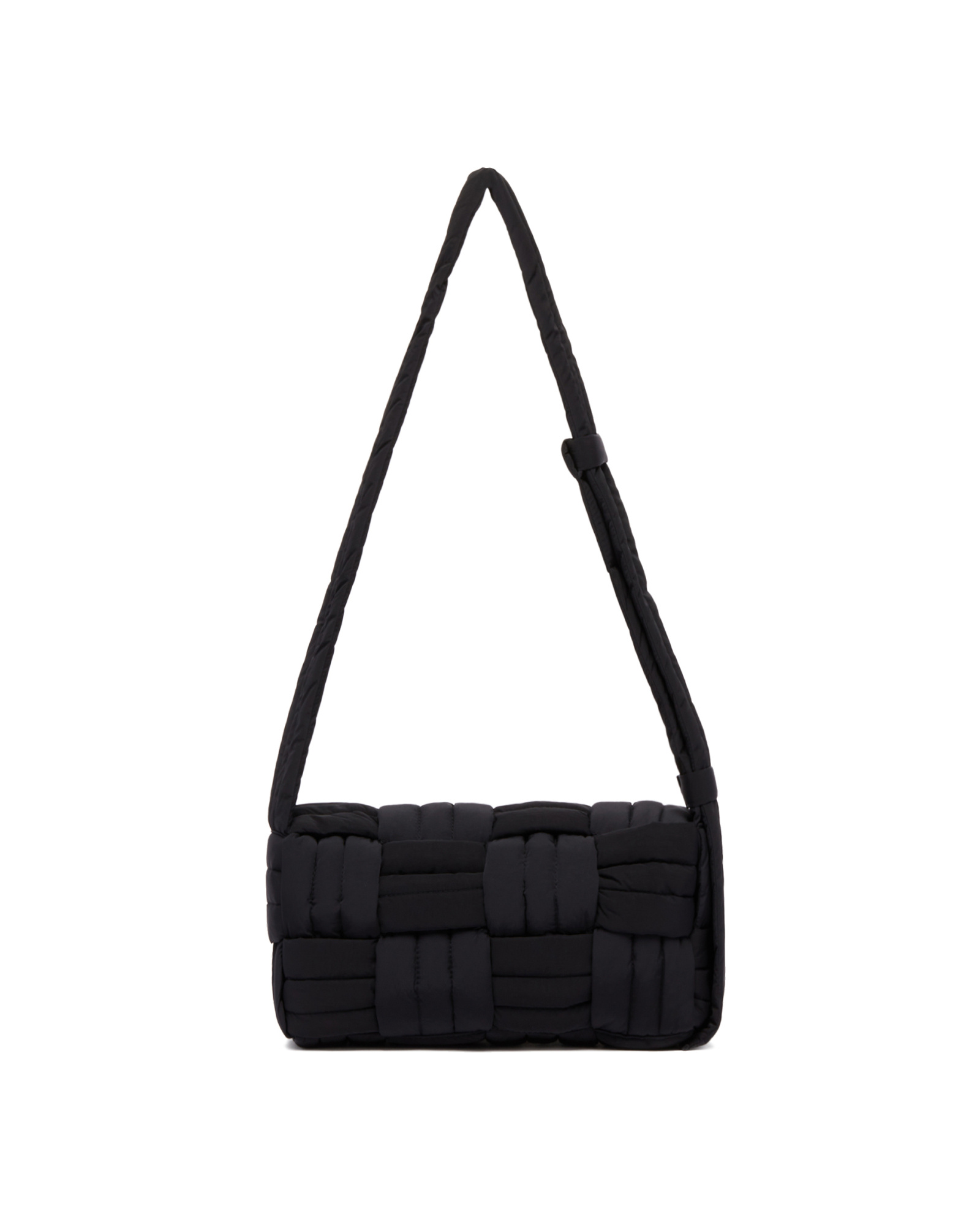 Bottega Veneta Intreccio Padded Shoulder Bag In Black