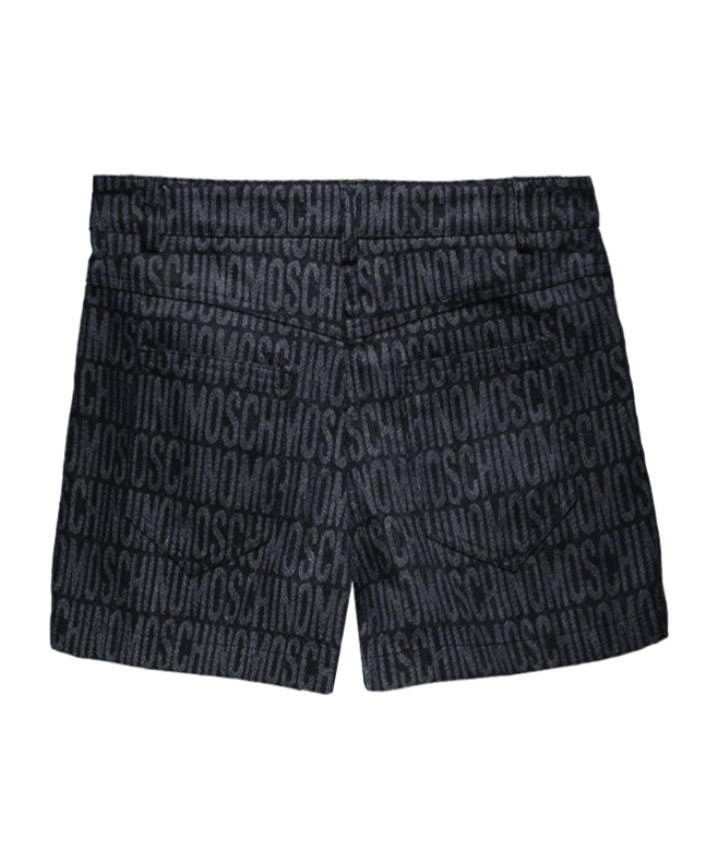 Shop Moschino Waistband And Strap Shorts In Black