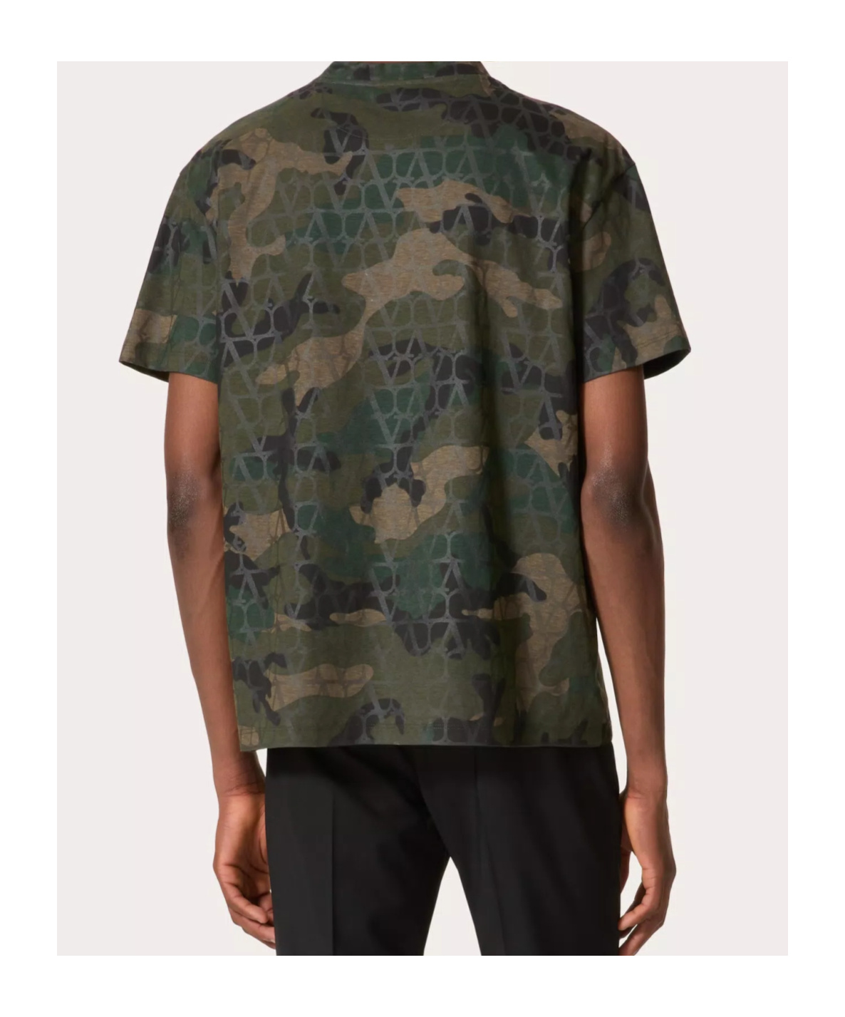 Valentino Toile Iconographe Camouflage-print T-shirt In Green