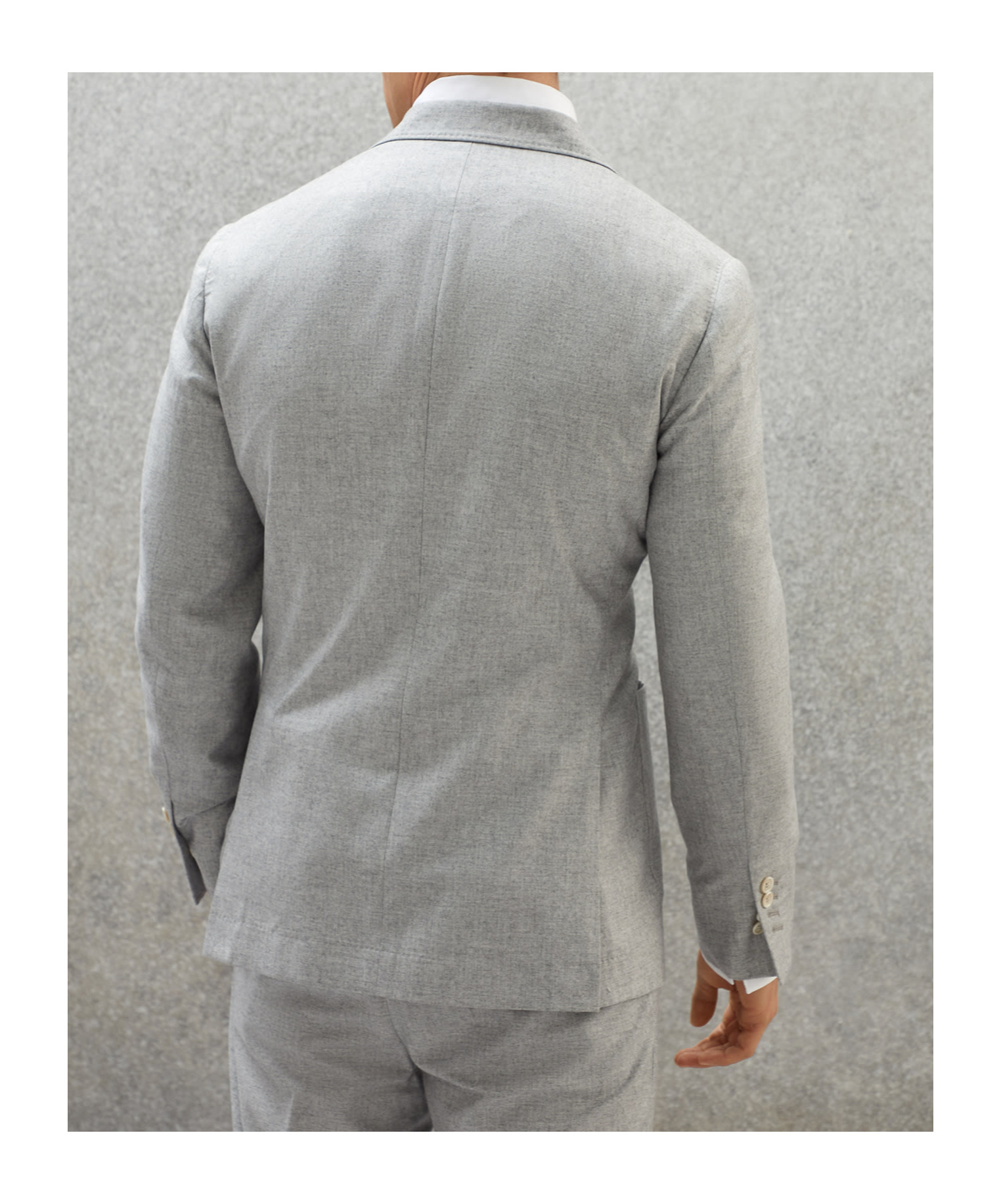 Brunello Cucinelli Double Breasted Wool Blazer In Gray