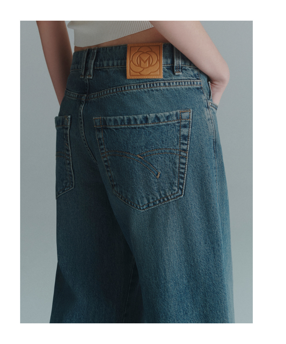 Marella Low-rise Wide-leg Jeans In Blue