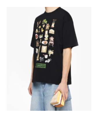 Jw Anderson Diorama Printed T-shirt In Black