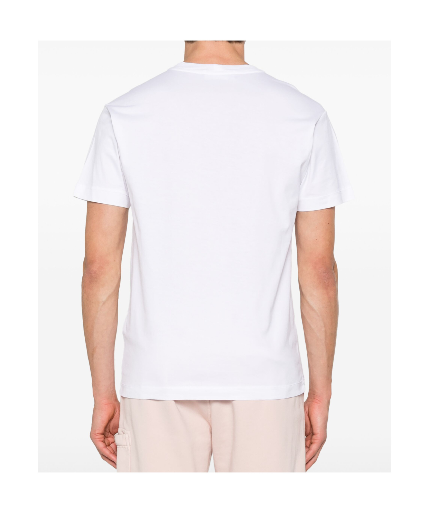 Shop Stone Island Compass-motif T-shirt In White