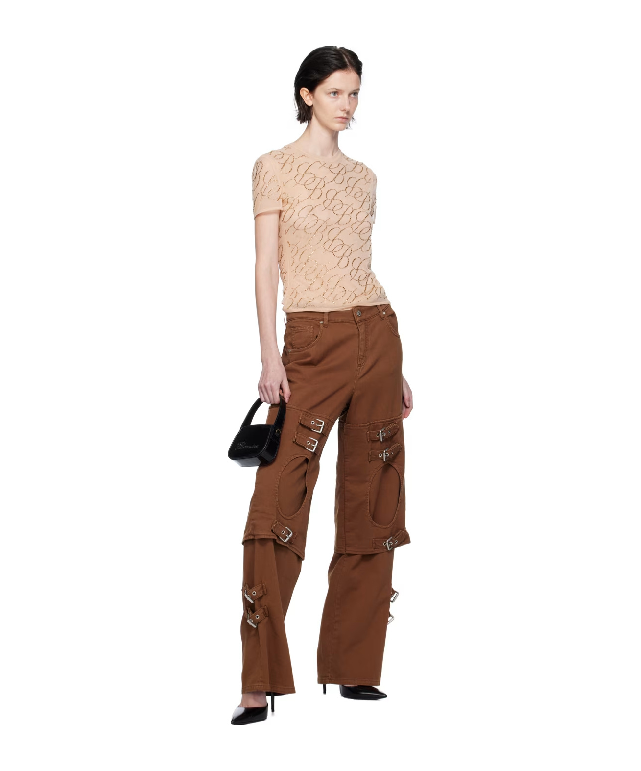 BLUMARINE BOYFRIEND BELT-LOOP JEANS