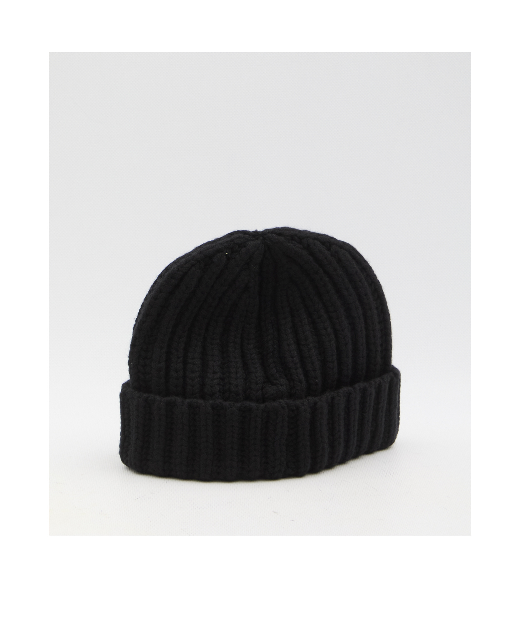 Saint Laurent Ribbed Beanie In Black
