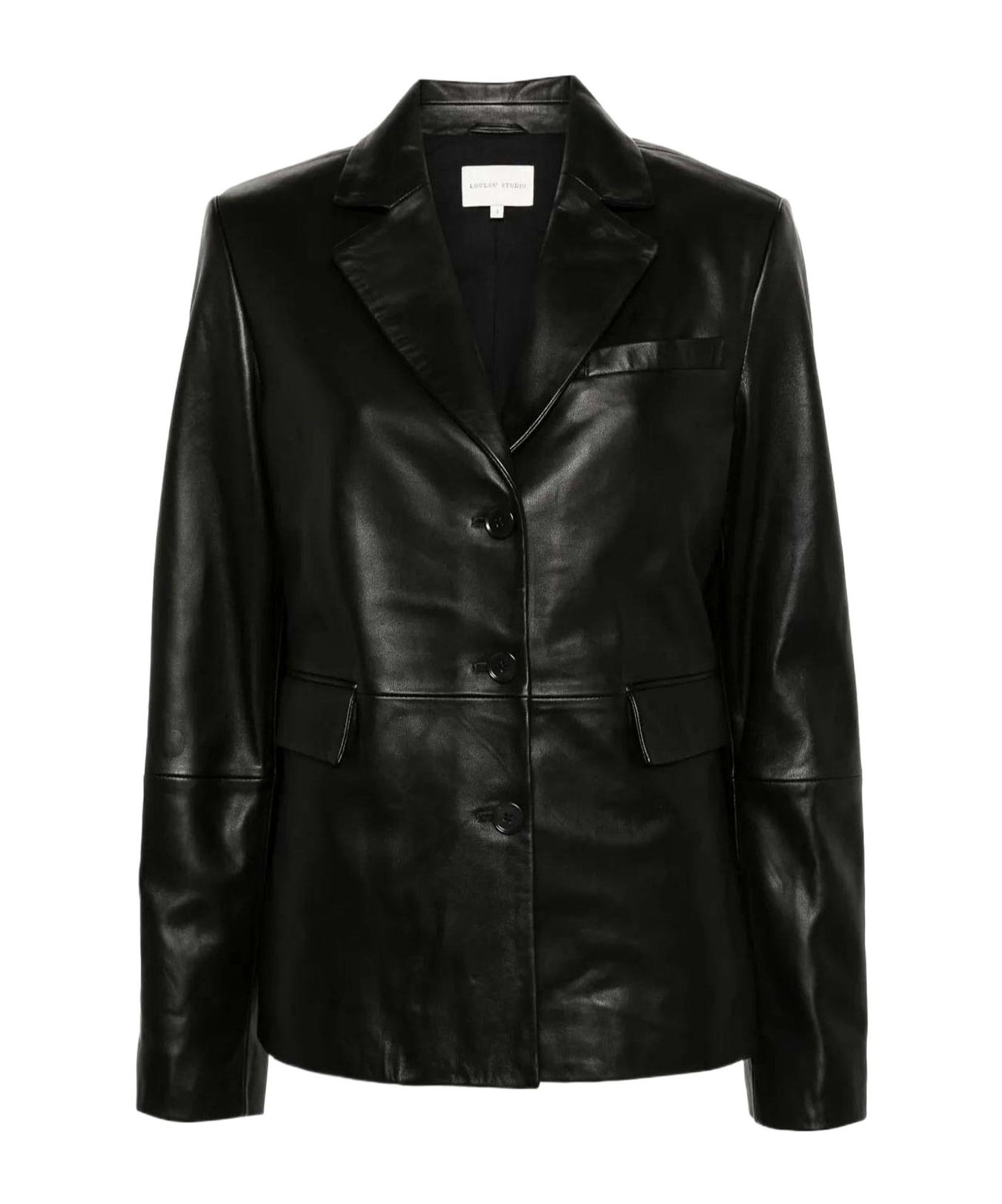 Loulou De Saison Lapel Long-sleeved Suit Jacket In Black