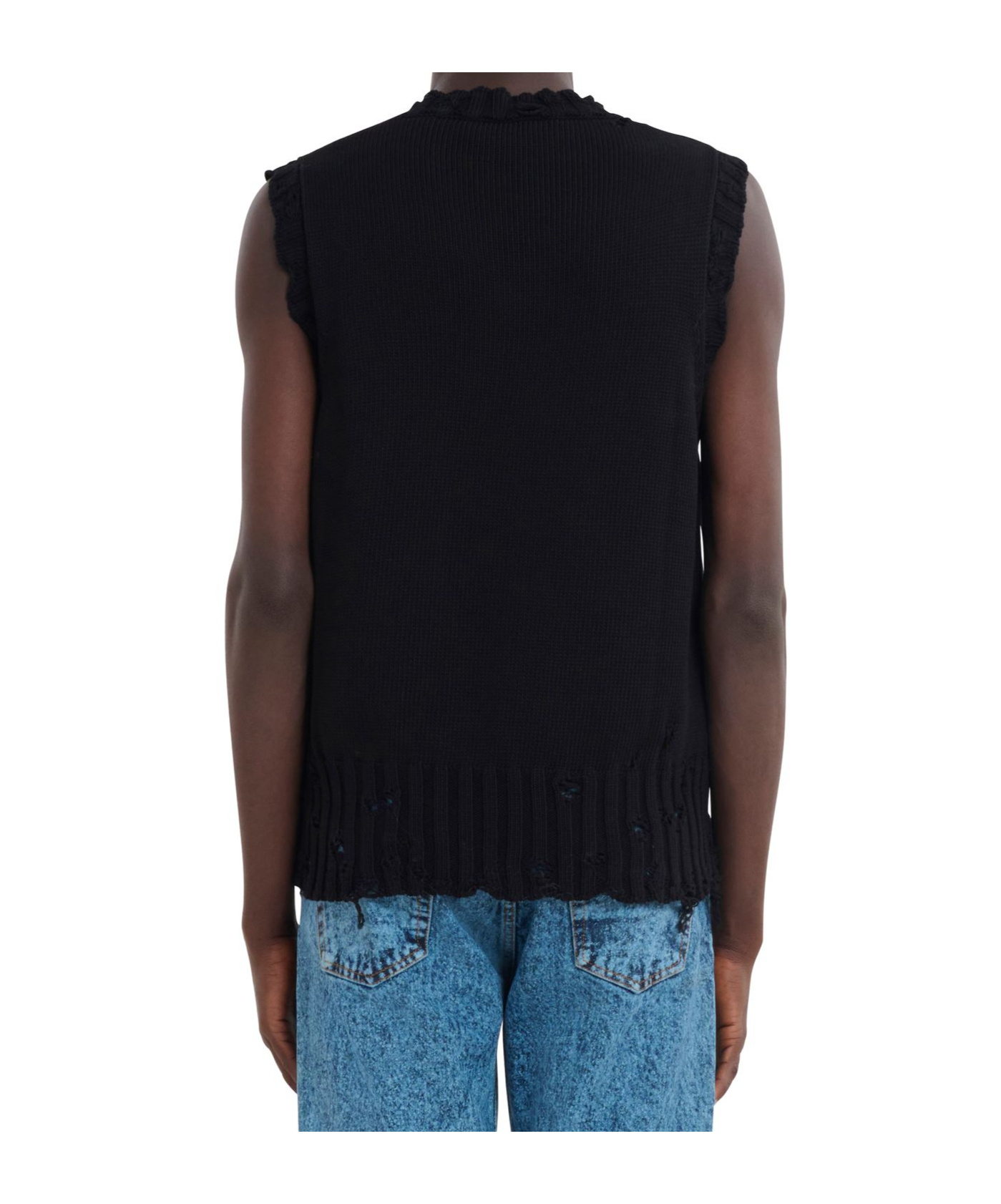 MARNI SLEEVELESS V-NECK JUMPER