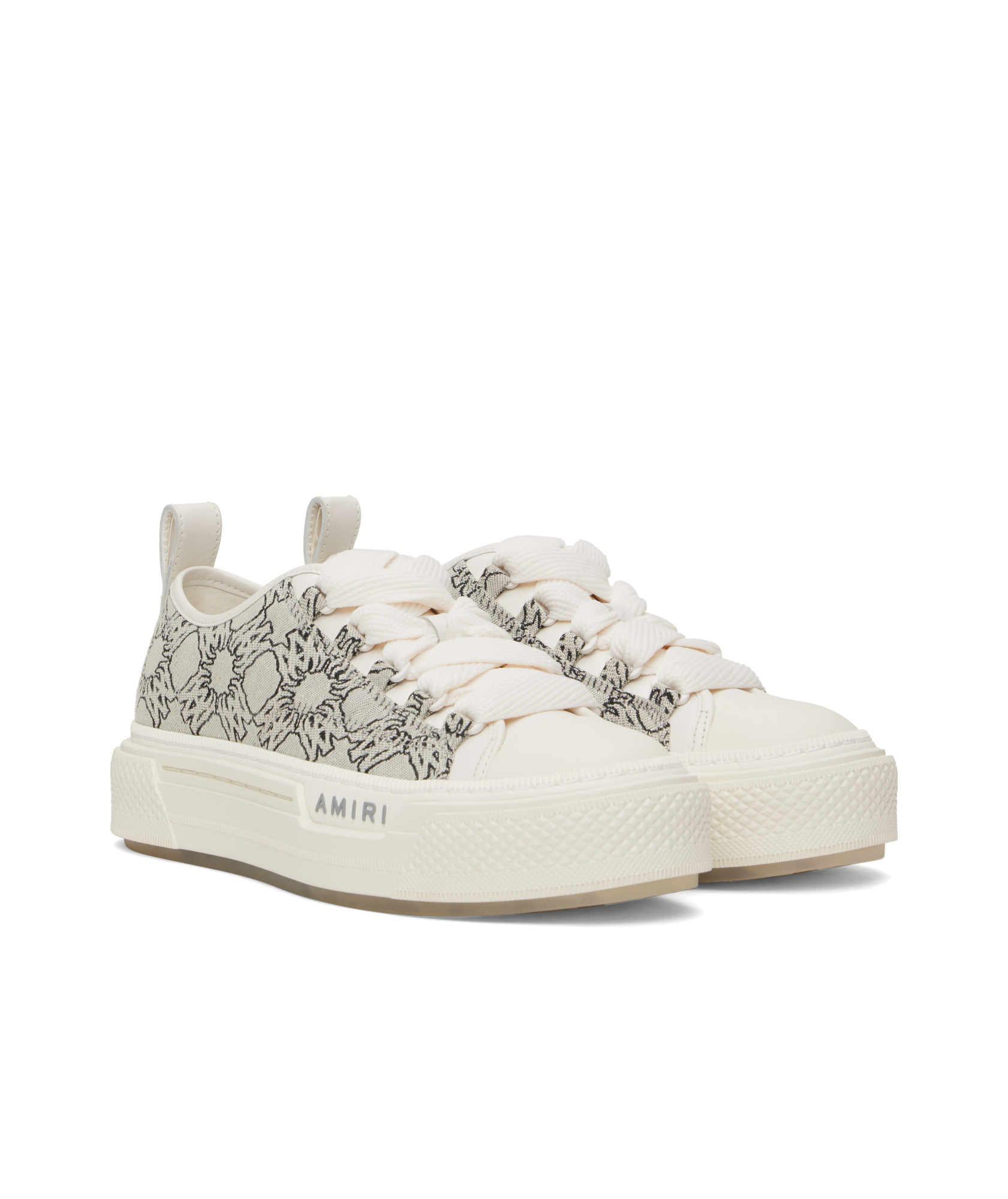 Amiri Ma Quad Jacquard Court Low Sneakers In Grey