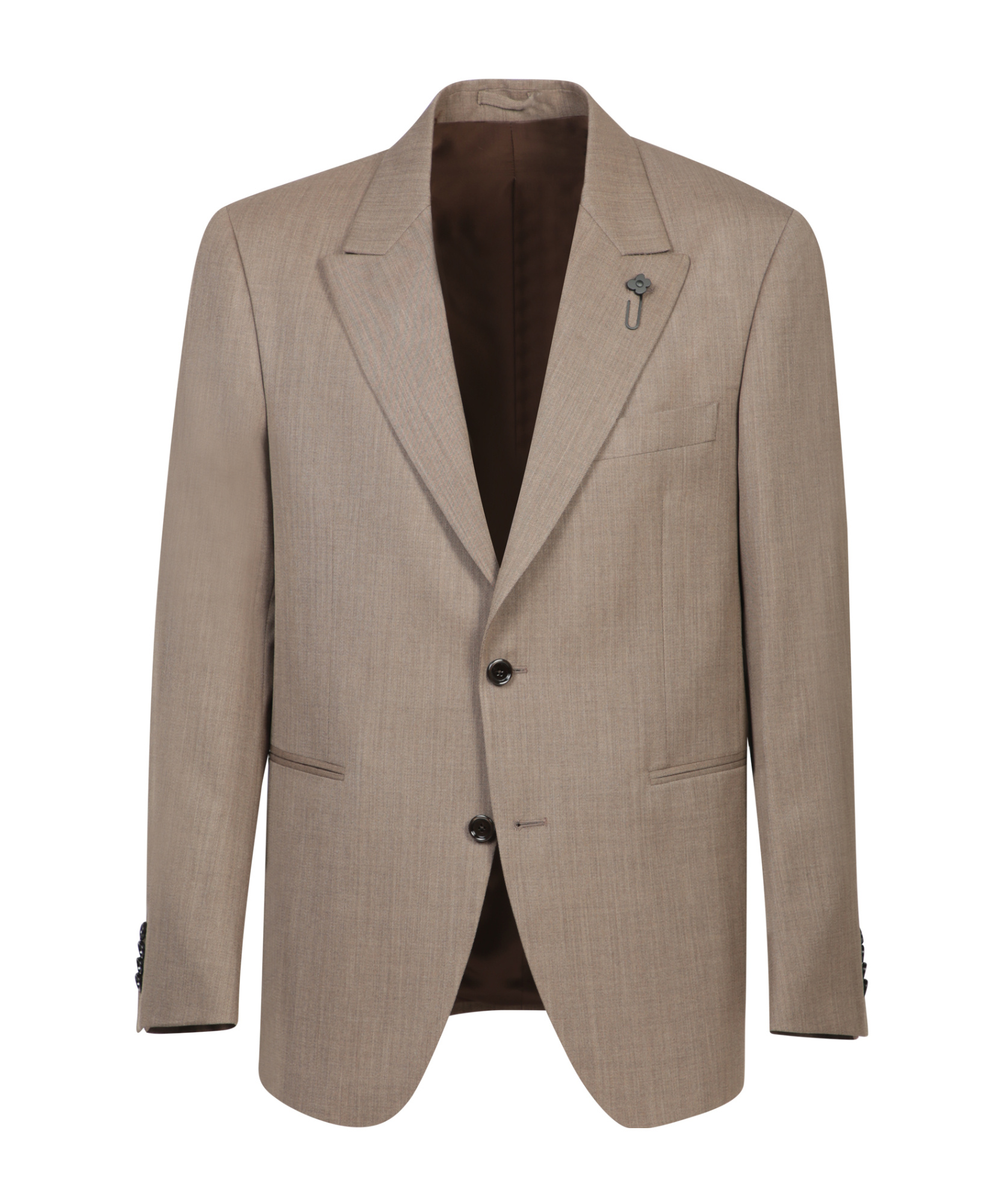 Lardini Beige Stretch Wool Suit In Beige
