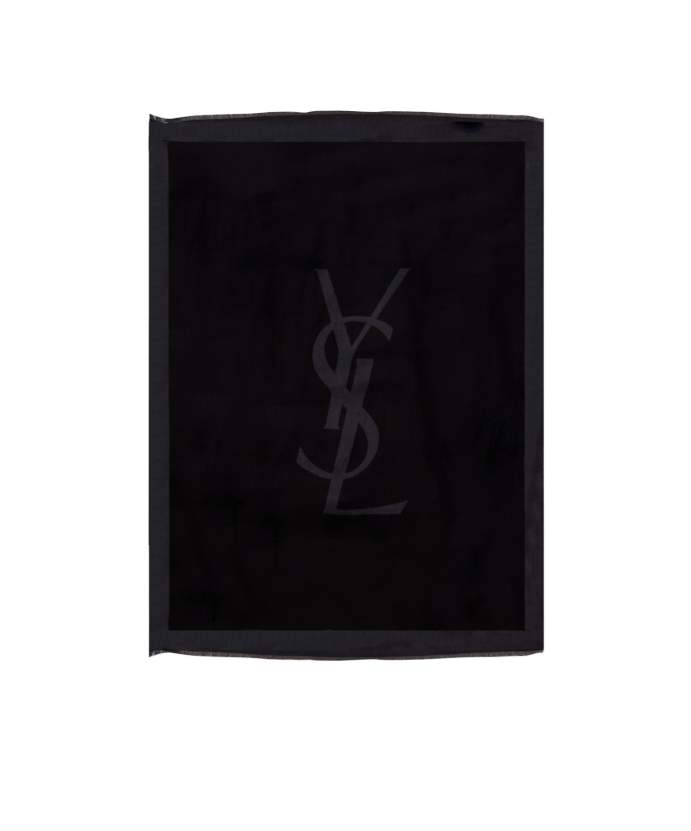 Saint Laurent Tassel Scarf In Black