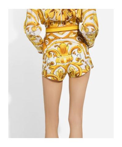 DOLCE & GABBANA DOLCE  GABBANA MAJOLICA-PRINTED POPLIN SHORTS