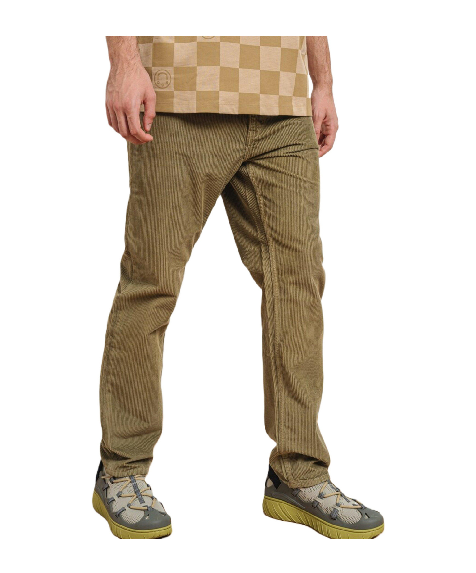 Hugo Boss Corduroy Straightleg Trousers In Brown