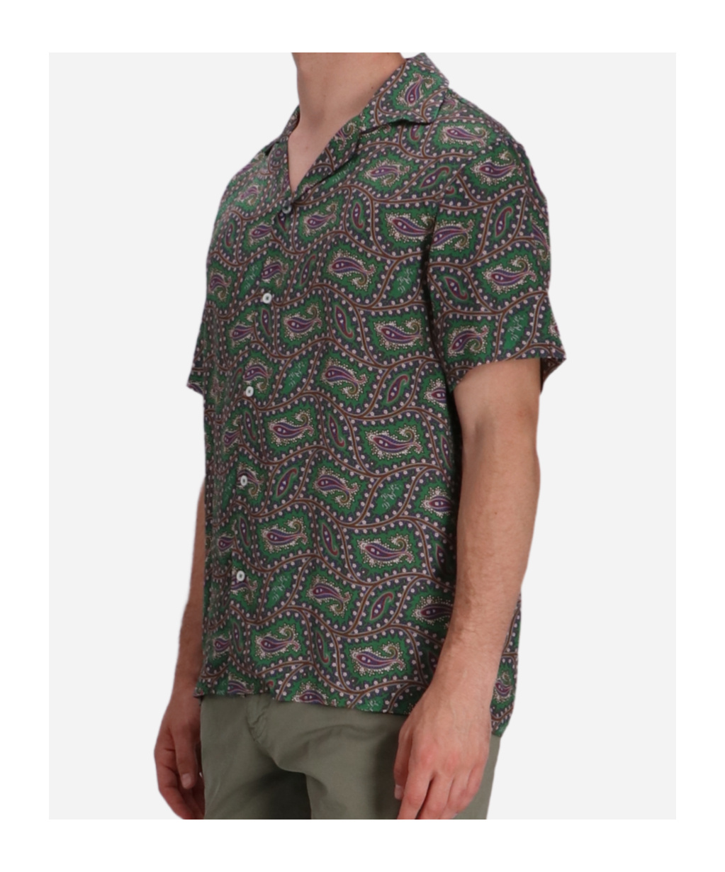 Drôle De Monsieur Paisley-print Short-sleeve Shirt In Multi