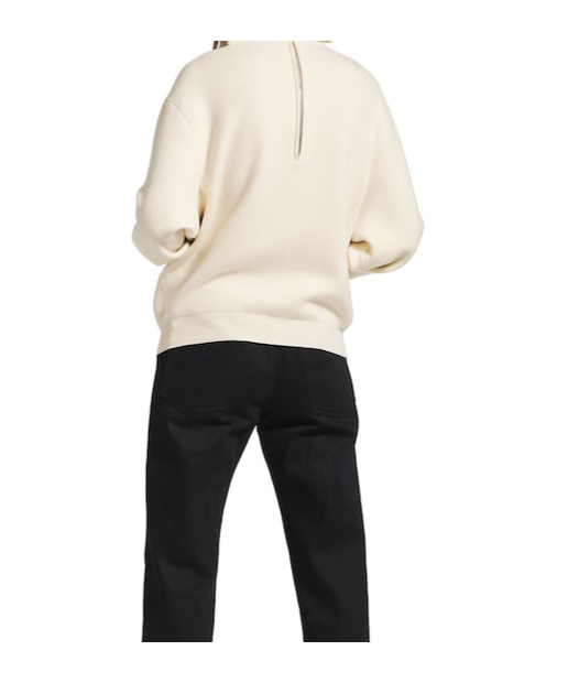 Balenciaga Women's Back-to-front High Neck Sweater In Off White In White