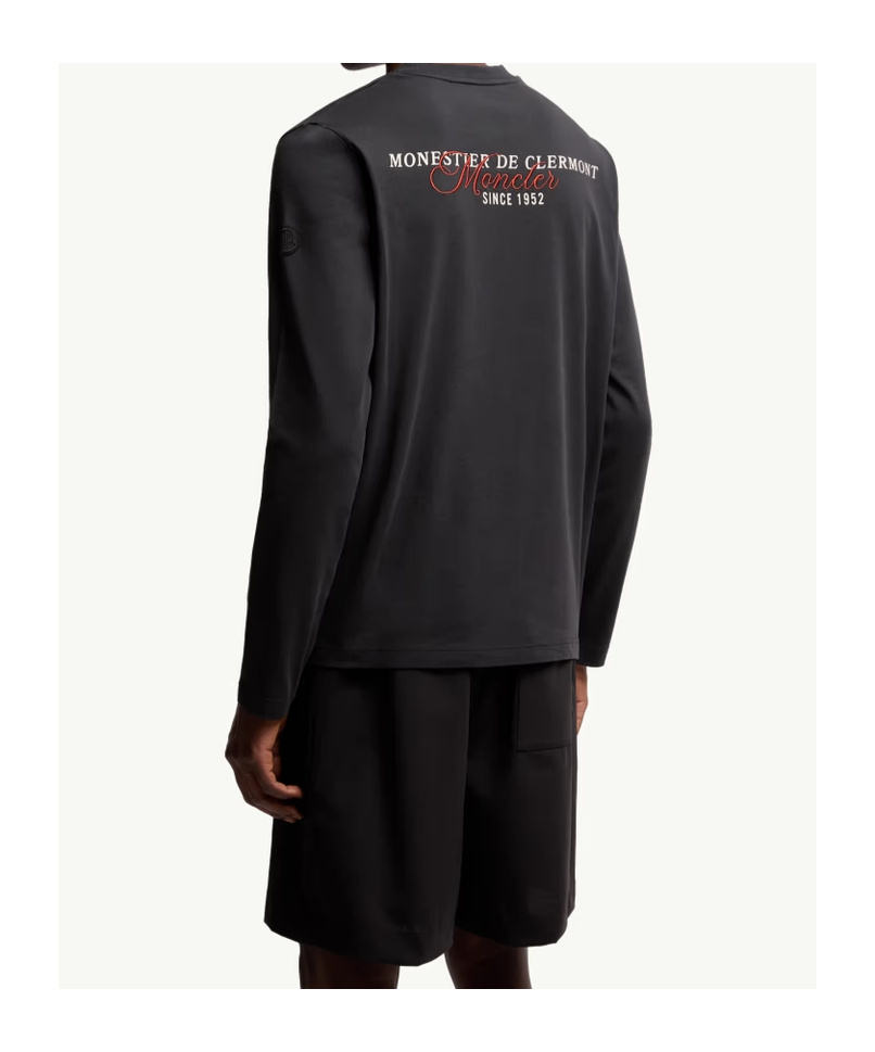Moncler Long-sleeved T-shirt In Black