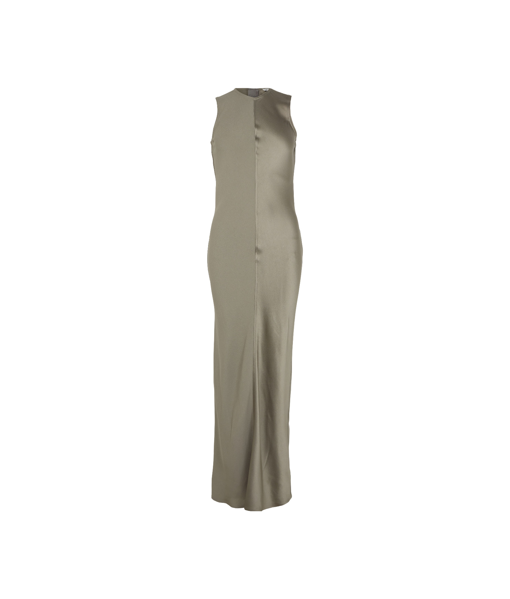 Ami Alexandre Mattiussi Viscose Blend Crepe Long Dress In Nude