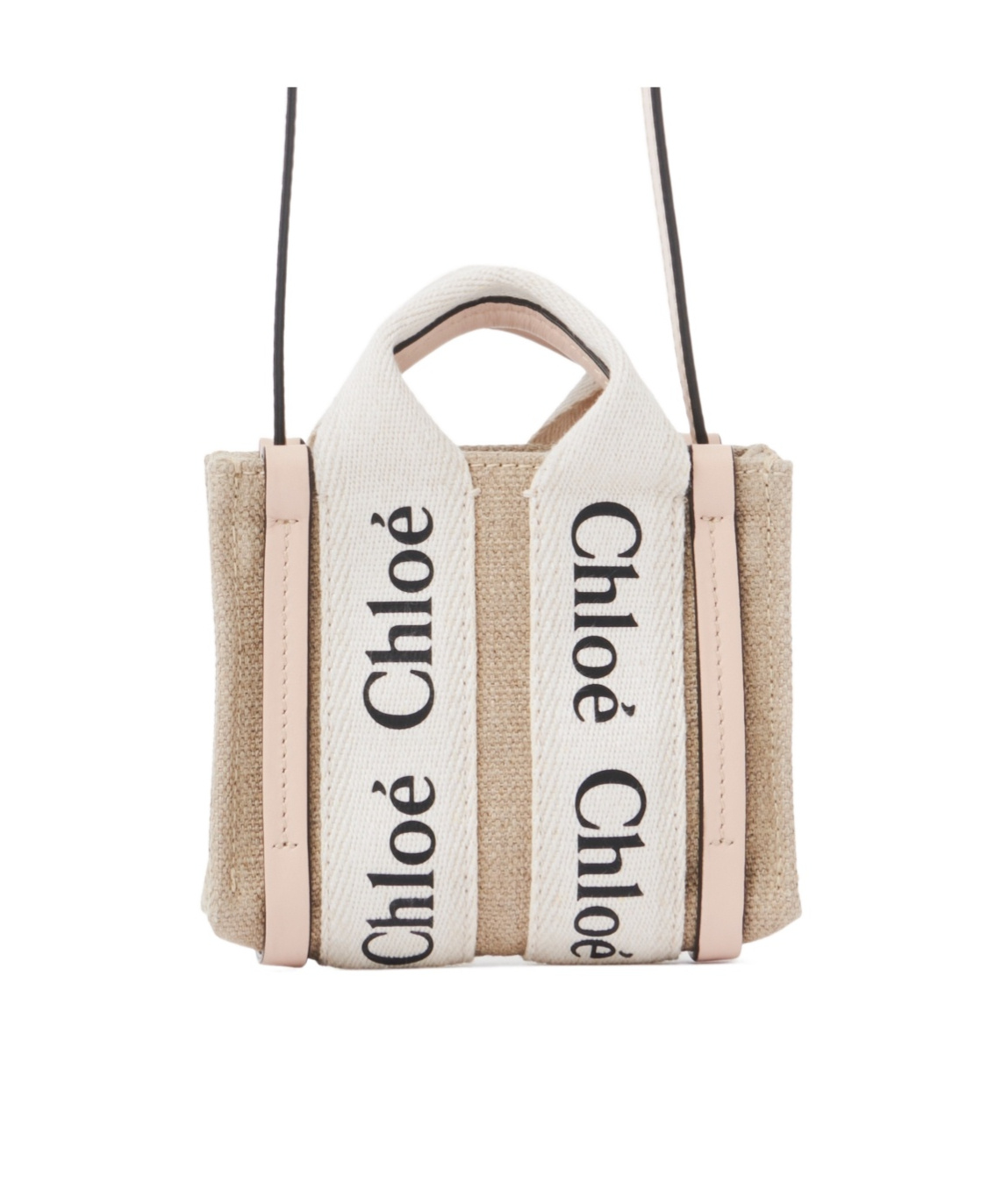 Shop Chloé Woody Mini Bag In White