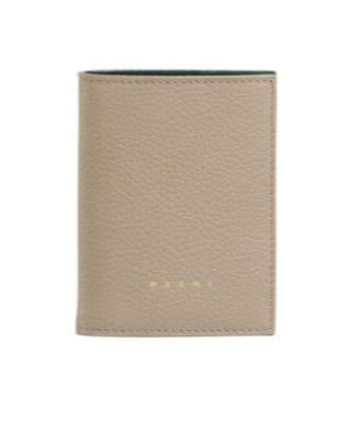 Marni Venice Bi-fold Leather Wallet In Brown